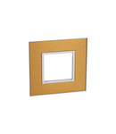 Placa Arteor - French/German standard - patrat - 2 module - gold brass