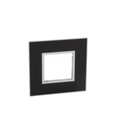 Placa Arteor - French/German standard - patrat - 2 module - mirror negru