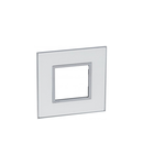 Placa Arteor - French/German standard - patrat - 2 module - mirror alb