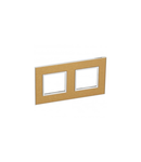 Placa Arteor - French/German standard - patrat - 2 x 2 module - gold brass