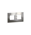 Placa Arteor - French/German standard - patrat - 2 x 2 module -stainless steel