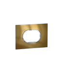 Placa Arteor - Italian / US standard - rotund - 3 module - gold brass