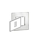 Placa Arteor - Italian / US standard - patrat - 1 module - mirror alb