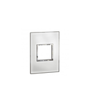 Placa Arteor - Italian / US standard - patrat - 2 module - mirror alb