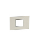 Placa Arteor - Italian / US standard - patrat - 2 module - stainless steel