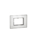 Placa Arteor - Italian / US standard - patrat - 3 module - mirror alb