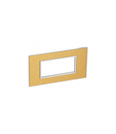 Placa Arteor - Italian/French/German standard - patrat - 4 module - gold brass