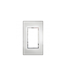 Placa Arteor - Italian/French/German standard - patrat - 4 module - mirror alb