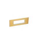 Placa Arteor - Italian/French/German standard - patrat - 6 module - gold brass