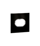 Placa Arteor - US standard - rotund - 3 module - 4''x4'' - mirror negru