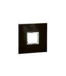 Placa Arteor - US standard - patrat - 2 module - 4''x4'' - mirror negru