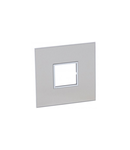 Placa Arteor - US standard - patrat - 2 module - 4''x4'' - stainless steel