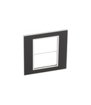 Placa Arteor - US standard - patrat - 2 x 3 module - 4''x4'' - mirror negru