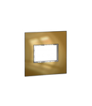 Placa Arteor - US standard - patrat - 3 module - 4''x4'' - gold brass