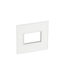 Placa Arteor - US standard - patrat - 3 module - 4''x4'' - mirror alb