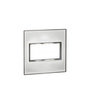 Placa Arteor - US standard - patrat - 4 module - 4''x4'' - mirror alb