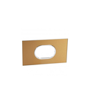 Plate British standard Arteor - rotund - 3 module - gold brass