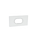 Plate British standard Arteor - rotund - 3 module - mirror alb