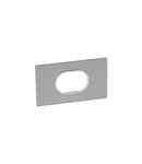 Plate British standard Arteor - rotund - 3 module - stainless style