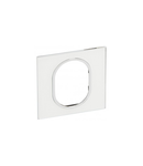 Plate British standard Arteor - rotund - 3 module 1-module - mirror alb