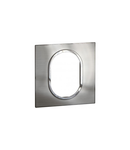 Plate British standard Arteor - rotund - 3 module 1-module - stainless style