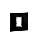 Plate British standard Arteor - patrat - 1 module - mirror negru