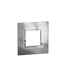 Plate British standard Arteor - patrat - 2 module - stainless style