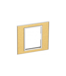 Plate British standard Arteor - patrat - 3 module 1-module - gold brass