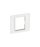 Plate British standard Arteor - patrat - 3 module 1-module - mirror alb