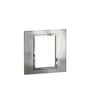 Plate British standard Arteor - patrat - 3 module 1-module - stainless style