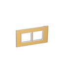 Plate British standard Arteor - patrat - 4 module - gold brass