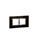 Plate British standard Arteor - patrat - 4 module - mirror negru