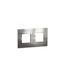 Plate British standard Arteor - patrat - 4 module - stainless style