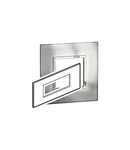 Plate British standard Arteor - patrat - 6 module - stainless style