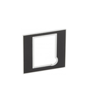 Plate British standard Arteor - patrat - pentru fused connection units - mirror negru