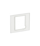 Plate British standard Arteor - patrat - pentru fused connection units - mirror alb