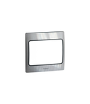 Placa Mallia - 1 module - brushed stainless steel