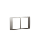 Placa Mallia - 2x1 module - dark silver