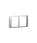 Placa Mallia - 2x1 module - silver