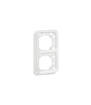 Plate support Plexo IP55 antibacterial-2 module-montaj vertical-modular-Artic alb