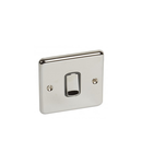 Plate switch Synergy -1 module -2 way -10 AX -250 V~ - Authentic polished stainless steel