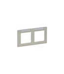 Plate Valena Life - cu label holder (horizontal) - 2 module - ivory