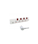 Prelungitor Type O Plug - Myanmar standard - 4x2P+E cu USB 2.4 A and LED - 2 m cord