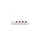 Prelungitor cu 2 USB prizas and LED - multi-standard - 2.4 A total - 3 m cord - alb/gri