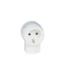 Priza 2P+E- 16 A - German standard - side outlet - alb/gri - sleeve