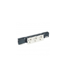 Priza Mosaic -3x2P+E - pentru installation on capac flexibil DLP trunking - automatic terminals + cable grip -standard