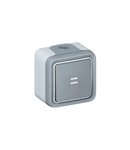 Push-button Plexo IP55 - illuminated N/O contact - surface mounting - gri