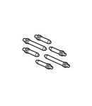 Rear terminals (8) - pentru DPX 250 ER - up/downstream - 4P