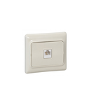 RJ 11 telephone priza Kaptika - flush mounting - ivory