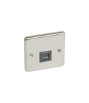 RJ 45 category 6 priza Synergy - single - Authentic brushed stainless steel